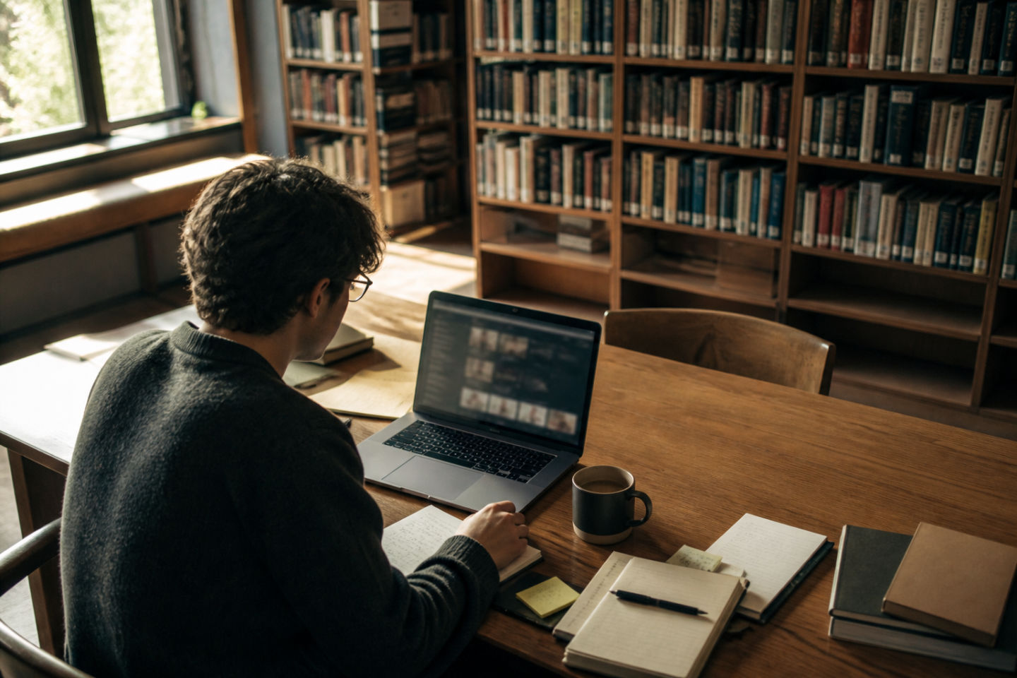 researching dark web video sites in a library