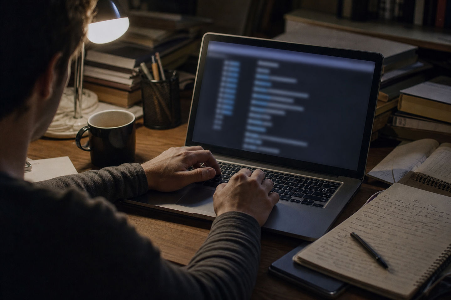 user exploring The Hidden Wiki on a laptop