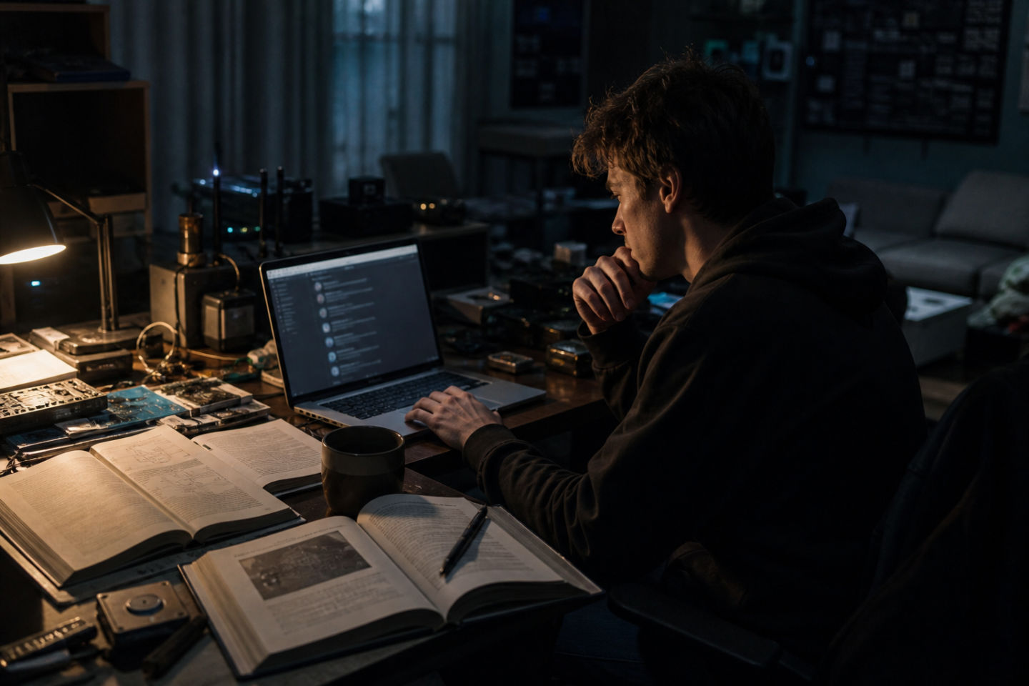 person exploring deep web discussions
